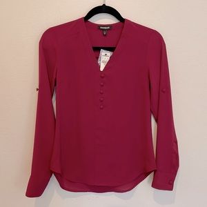 Express NWT Button Detail Portofino Shirt